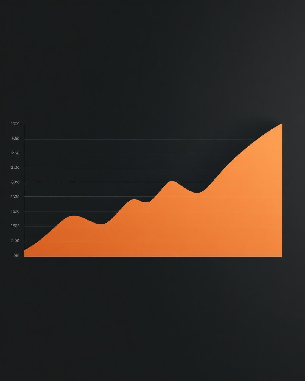 Abstract data visualization showing growth trend